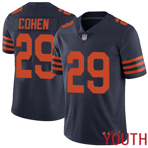Chicago Bears Limited Navy Blue Youth Tarik Cohen Jersey NFL Football #29 Rush Vapor Untouchable->youth nfl jersey->Youth Jersey